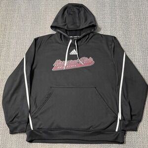 Adidas Mississippi State Bulldogs‎ Aeroready Hoodie Black Pullover XL Athleisure